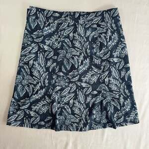Ripskirt Skirt Extra Small Blue White Floral Leaf
